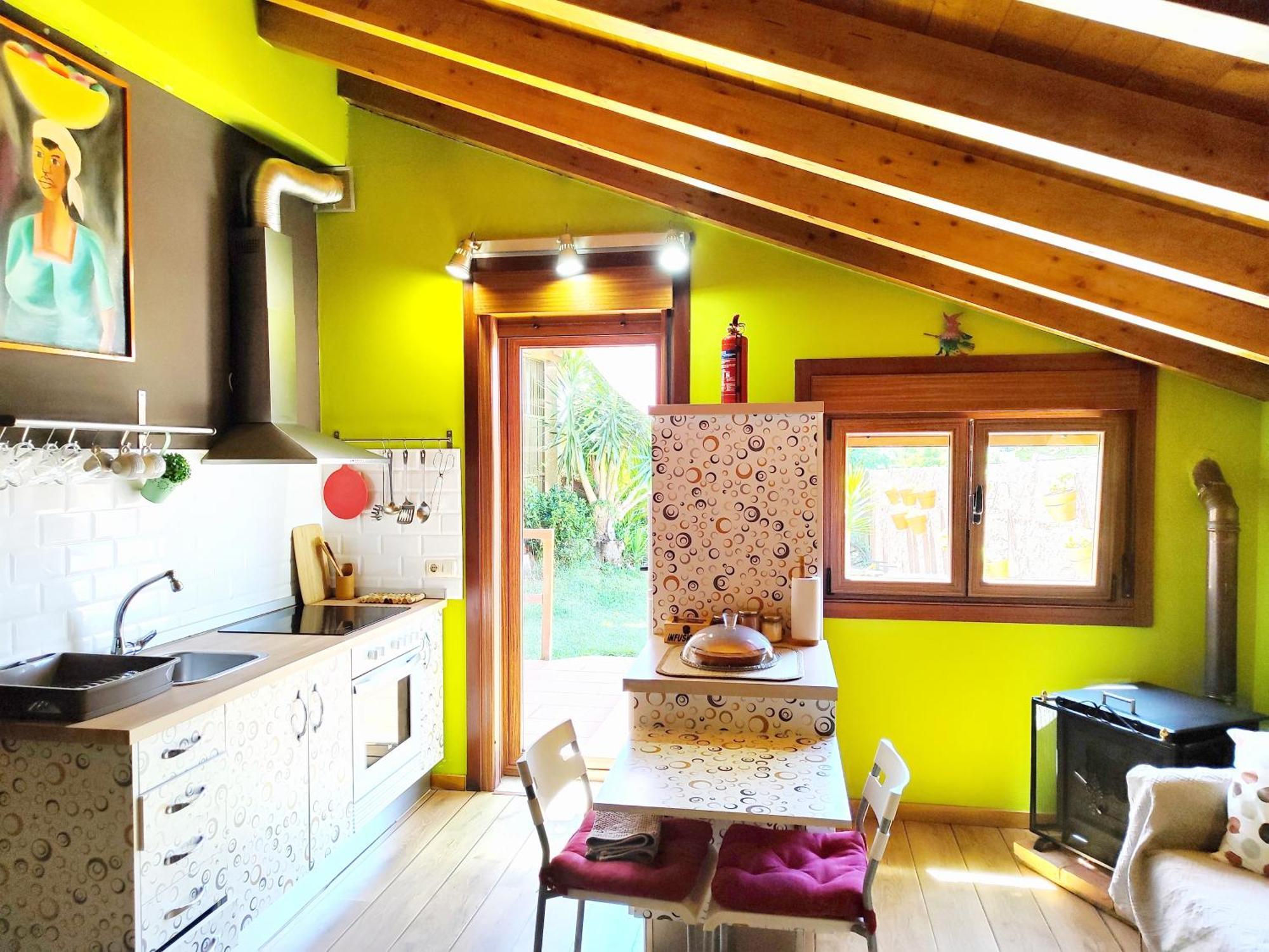 Tranquila Casita De Invitados En Vigo Con Chimenea Exteriér fotografie